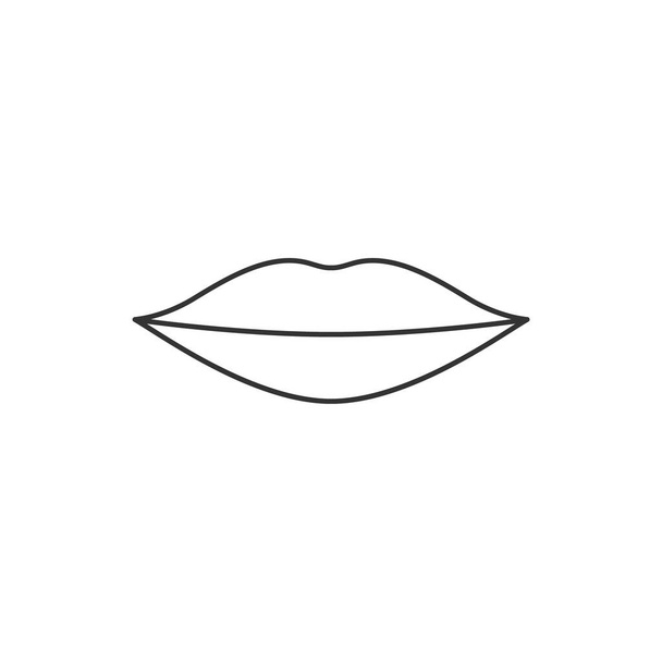 Lips line icon. Vector illustration isolated on white - Вектор,изображение