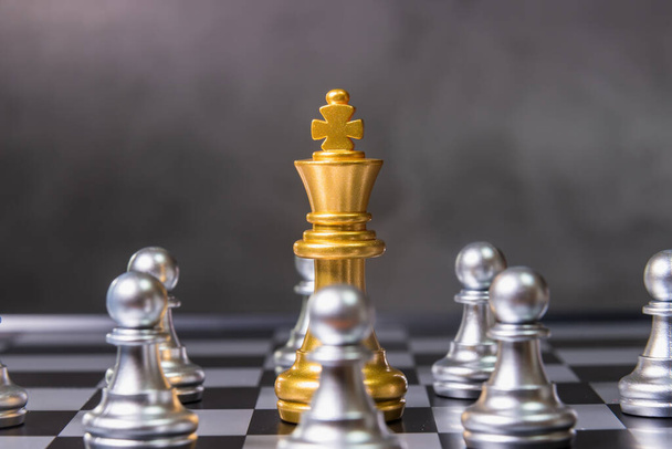 Chess game competition business concept , Business competition concept Fighting and confronting problems. - Fotó, kép