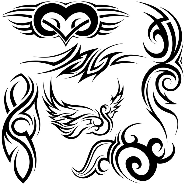 Tribal tattoos - Vector, afbeelding