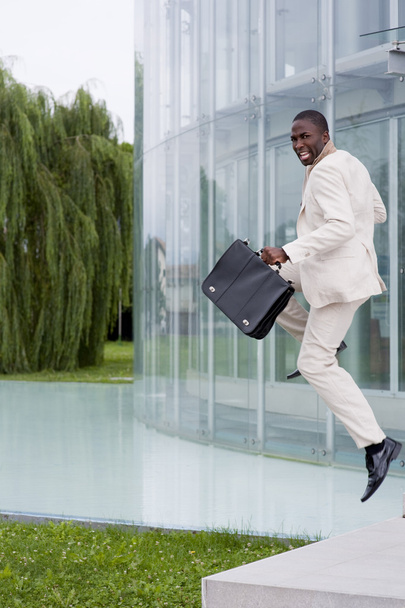 Businessman jumping of happiness - Photo, image