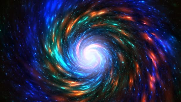 Draaiend zacht spiraalvormig sterrenstelsel Galactisch - Video