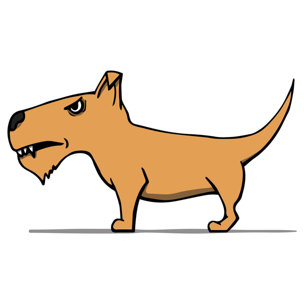 boos cartoon hond. vectorillustratie - Vector, afbeelding