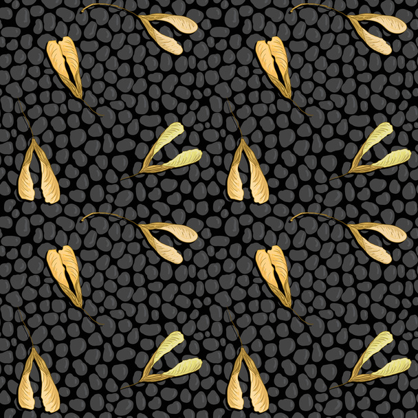 Vector seamless pattern with maple seeds - ベクター画像