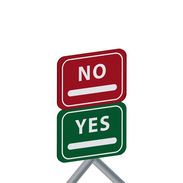 Выбор "да" или "нет", выбор варианта - Вектор,изображение