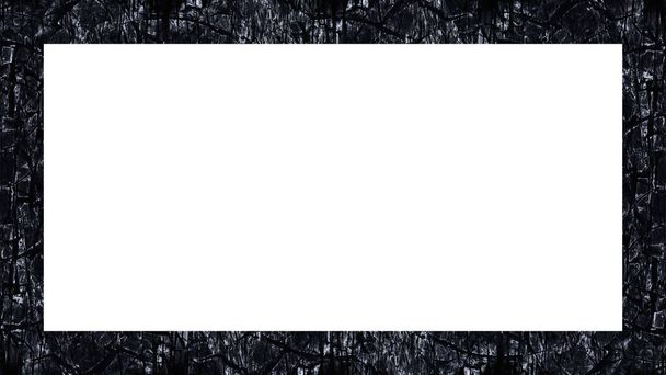 Старый Гранж выветривают очищенные окрашенные гипсовые стены рамка с абстрактной антикварной треснутой текстурой. Ретро Штукко нацарапал паттерн. Пустое место для изображения, текст. Прямоугольное горизонтальное знамя - Фото, изображение