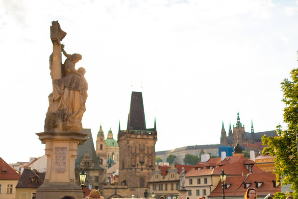Landscape of the roofs of the old town Prague. The architecture of old Europe. Prague / Czech Republic - 05.21.2019 - Photo, Image