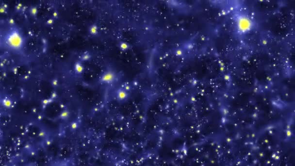 Pole gwiazd Wewnętrzne światła kosmiczne w ciemności - Materiał filmowy, wideo
