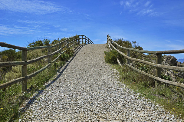 way to heaven with wooden railing - Photo, Image