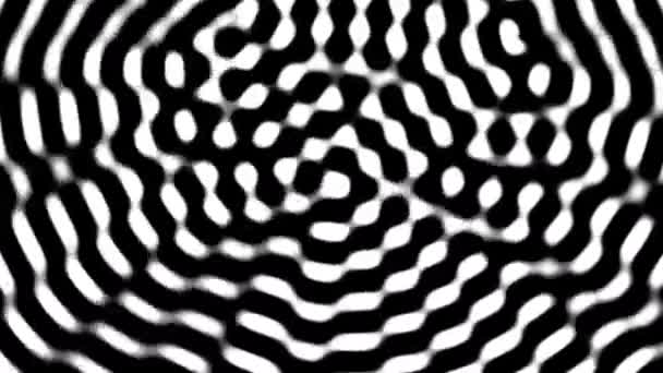 Chaos Noise Affecting a 2d Sheet of Bendy Interfering Sets of Rings - Footage, Video
