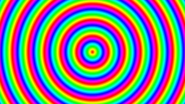 Kirkkaan primaariset Rainbow-spektrin värit laajenevat - Materiaali, video