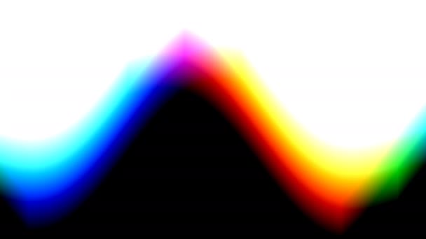 Μάσκα χρωμάτων με ανάμειξη κατά τη μετάβαση για να εμφανιστεί ολόκληρο το ουράνιο τόξο στην άκρη του χάους - Πλάνα, βίντεο