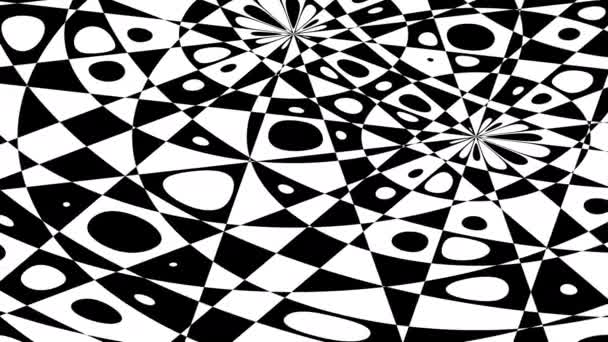 Raue zufällige Kreise innerhalb von Polygonen mit invertiertem Cross-Overs-Raster - Filmmaterial, Video