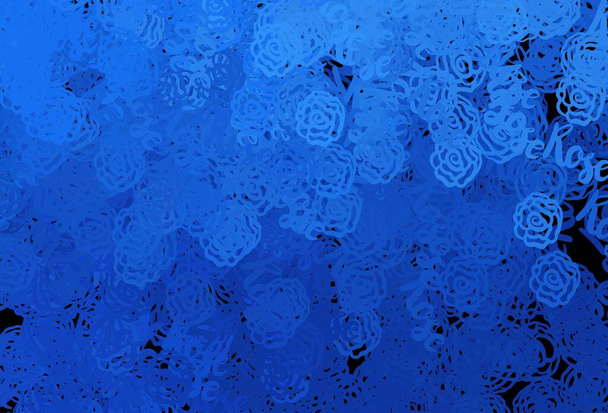 Luz pano de fundo vetorial BLUE com formas de memphis. Formas caóticas coloridas com gradiente em estilo moderno. Design elegante para papéis de parede. - Vetor, Imagem