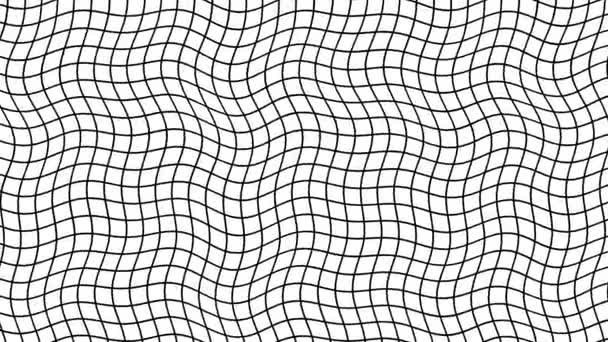 Wobbly Grid of Wavy Mesh Lines - Footage, Video