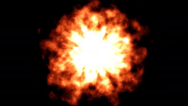 Вогневий вибух Повільний рух Абстрактний пожежний м'яч - Кадри, відео