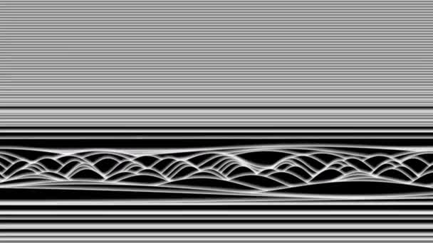 Abstract Waveform Generated Landscape Inside Boring Excesting Interesting Mask - Кадры, видео