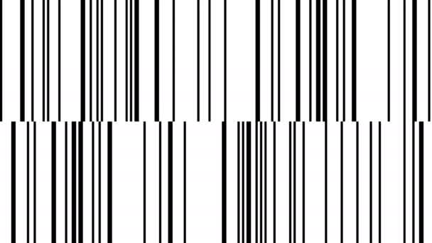 Due coppie Twin Rows of Bars Spostamento direzioni opposte Barcode Stripes - Filmati, video
