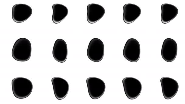 Ciekłe plamy Strefy zacienione Black Mask Balls Farba atrament - Materiał filmowy, wideo