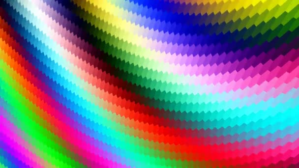 Pręty walcowane na pikselach Posterowane kolory widma - Materiał filmowy, wideo