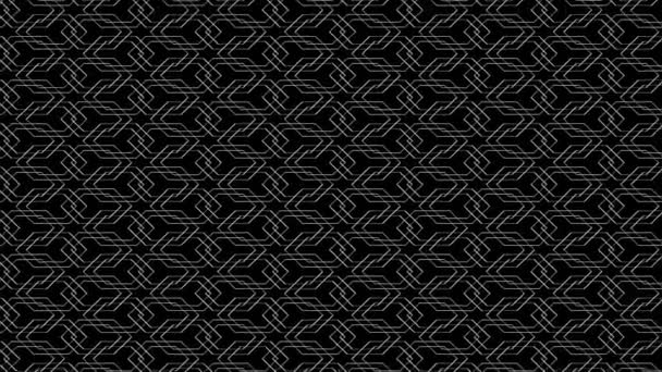 Grid of Interlocked Hexagons Moving Randomly - Footage, Video
