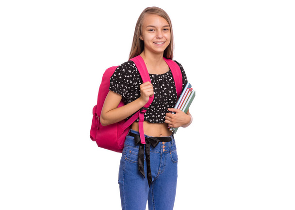 Student teen girl with bag - Photo, image