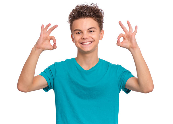 Teen boy emotions and signs - Foto, Bild