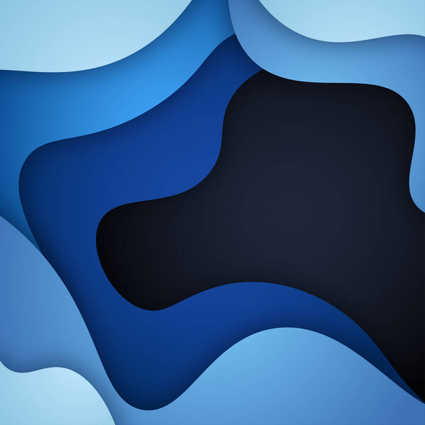 Farbenfroher flüssiger und geometrischer Hintergrund mit fließenden Verlaufsformen - Vektor, Bild