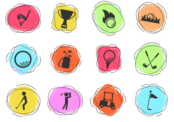 Golf simply symbol for web icons and user interface - Vector, Image