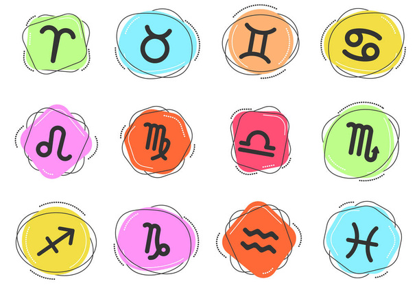 zodiac yksinkertaisesti symbolit web ja käyttöliittymä - Vektori, kuva