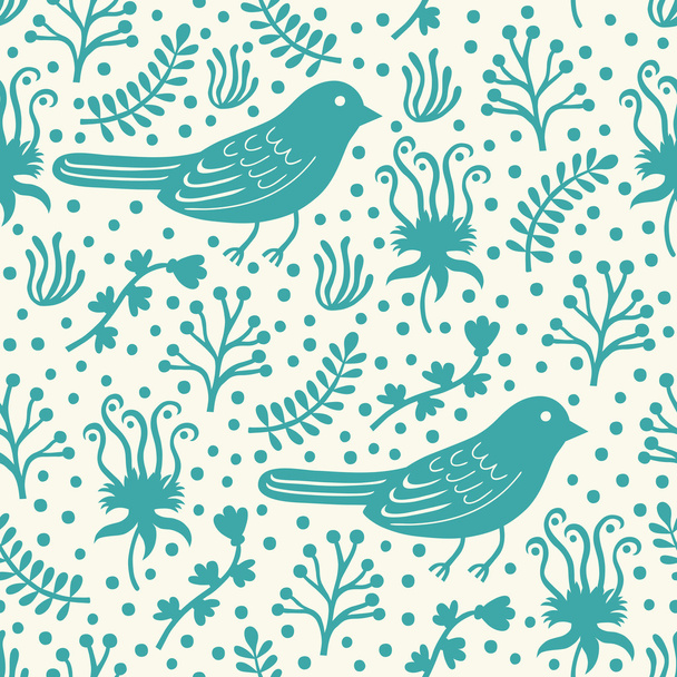Bird seamless pattern - Vettoriali, immagini