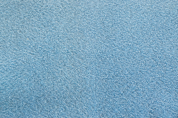 Yumuşak tüylü yün örgü kumaşından yapılmış pürüzsüz turkuaz mavi renk battaniye detay dokusu uyurken sıcak ve rahat bir vücut için kullanılır. Mesaj ve moda tasarımı için boşluk kopyala - Fotoğraf, Görsel