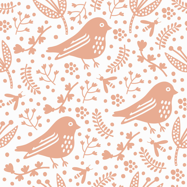 Bird seamless pattern - Wektor, obraz