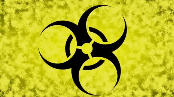 Aviso de perigo biológico Cuidado Perigo para a saúde Símbolo de perigo Bio Hazard - Filmagem, Vídeo