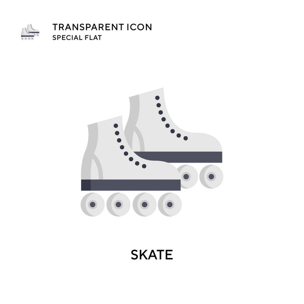 Skate vector icon. Flat style illustration. EPS 10 vector. - Vector, Image