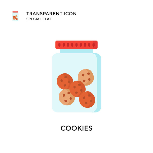 Cookies Vektor-Symbol. Flache Illustration. EPS 10-Vektor. - Vektor, Bild