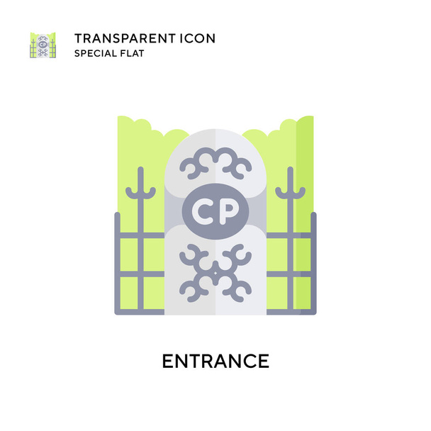 Entrance vector icon. Flat style illustration. EPS 10 vector. - Vector, Image