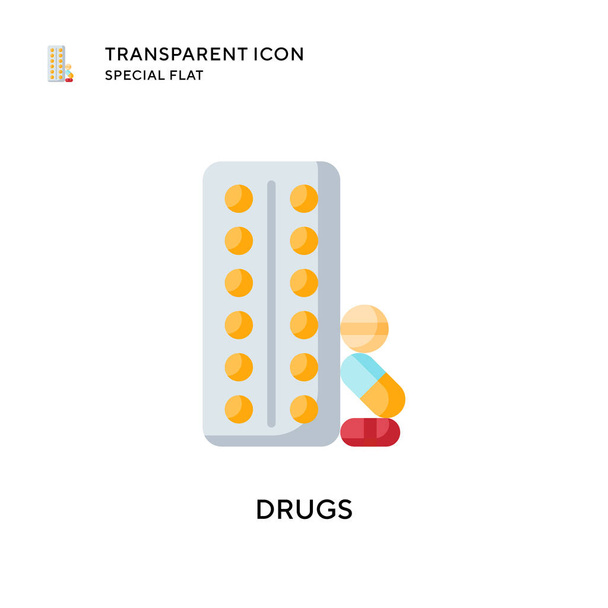 Drugs vector icon. Flat style illustration. EPS 10 vector. - Vector, Image