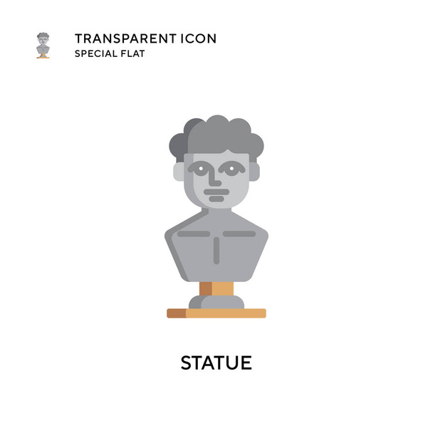 Statue vector icon. Flat style illustration. EPS 10 vector. - Vector, Image
