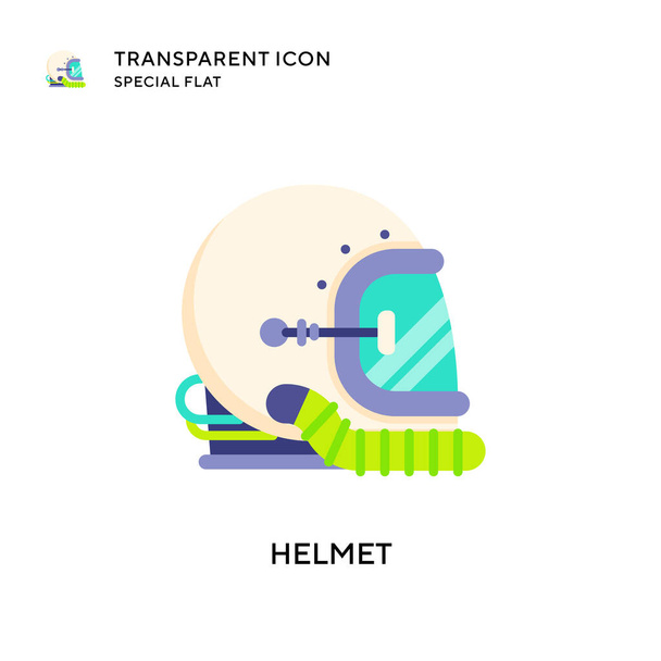 Helmet vector icon. Flat style illustration. EPS 10 vector. - Vector, Image