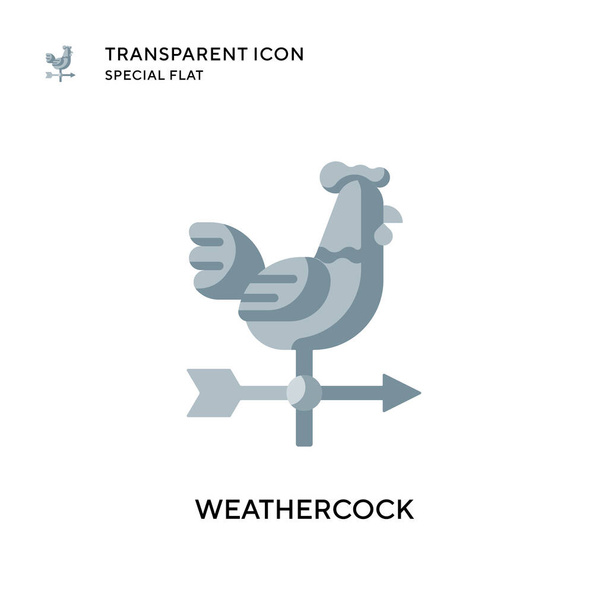 Weathercock vector icon. Flat style illustration. EPS 10 vector. - Vector, Image
