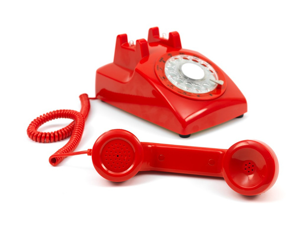rode telefoon - Foto, afbeelding