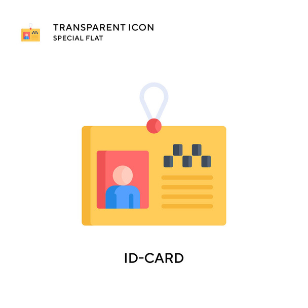 Id-card vector icon. Flat style illustration. EPS 10 vector. - Vector, Image