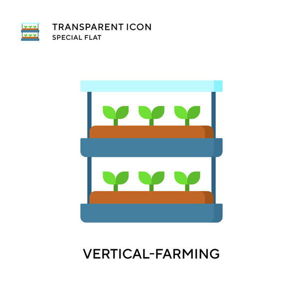 Vertical-farming vector icon. Flat style illustration. EPS 10 vector. - Vector, Image