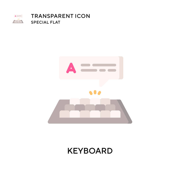 Keyboard vector icon. Flat style illustration. EPS 10 vector. - Vector, Image