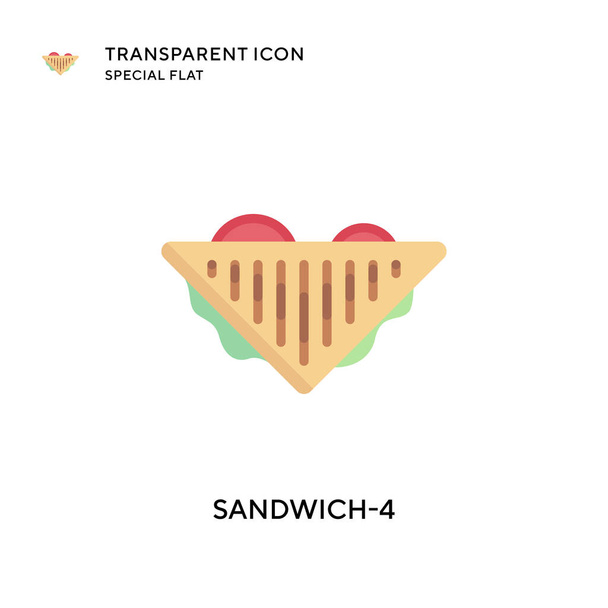 Sandwich-4 vector icon. Flat style illustration. EPS 10 vector. - Vector, Image