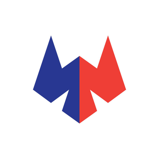 WM Brief Logo Design Vektor - Vektor, Bild