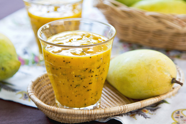 Mango with Passion fruit smoothie - Photo, Image