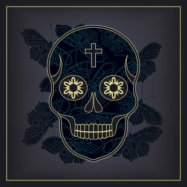 Day of the Dead; skull; Halloween - Vector, Image