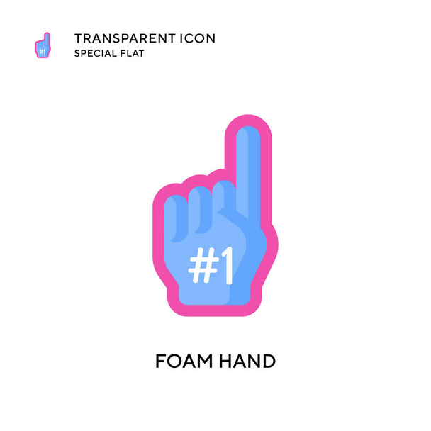 Foam hand vector icon. Flat style illustration. EPS 10 vector. - Vector, Image