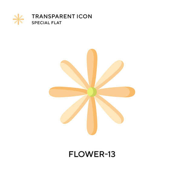 Icona vettoriale Flower-13. Illustrazione in stile piatto. Vettore EPS 10. - Vettoriali, immagini